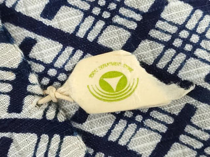 平和屋着物＊夏物　浴衣　反物　着尺　注染　幾何学文　東急百貨店扱い　綿　逸品　未使用　DABH8451zy