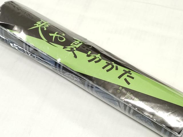 平和屋着物＊夏物　男性　浴衣　反物　着尺　間道　綿　逸品　未使用　DABH8456zy