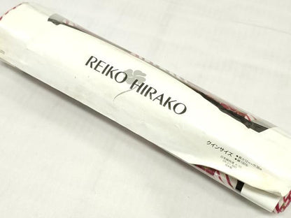平和屋着物＊夏物　浴衣　反物　着尺　REIKO HIRAKO　市松草葉文　クインサイズ　綿　逸品　未使用　DABH8472zy