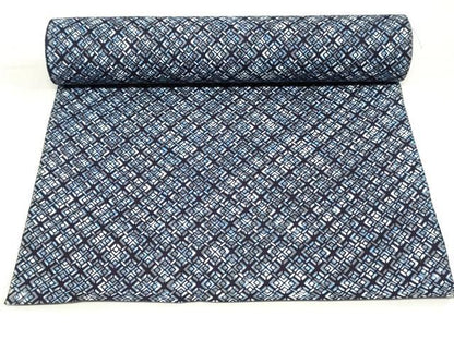 平和屋着物＊夏物　男性　浴衣　反物　着尺　東京本染　注染　菱文　綿　逸品　未使用　DABH8478zy