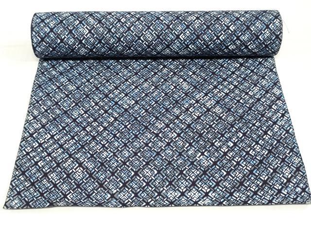 平和屋着物＊夏物　男性　浴衣　反物　着尺　東京本染　注染　菱文　綿　逸品　未使用　DABH8478zy