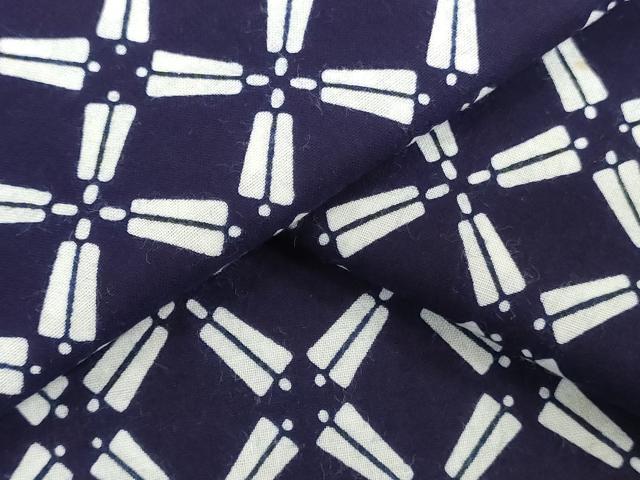 平和屋着物＊夏物　浴衣　反物　着尺　注染　銀河染　扇　綿　逸品　未使用　DABH8485zy