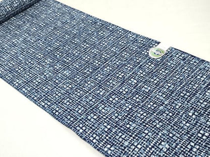 平和屋着物＊夏物　浴衣　反物　着尺　注染　東京本染　ろうけつ染め　抽象文様　綿　逸品　未使用　DABH8490zy