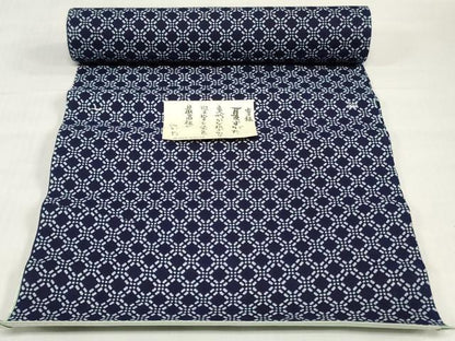 平和屋着物＊夏物　浴衣　反物　着尺　注染　菱文　綿　逸品　未使用　DABH8493zy