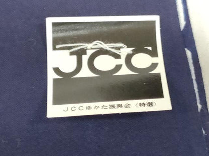 平和屋着物＊夏物　男性　浴衣　反物　着尺　注染　幾何学間道　キングサイズ　綿　逸品　未使用　DABH8494zy