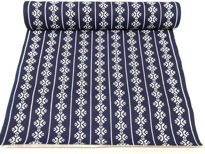 平和屋着物＊夏物　男性　浴衣　反物　着尺　注染　GIANTS　間道　キングサイズ　綿　逸品　未使用　DABH8497zy