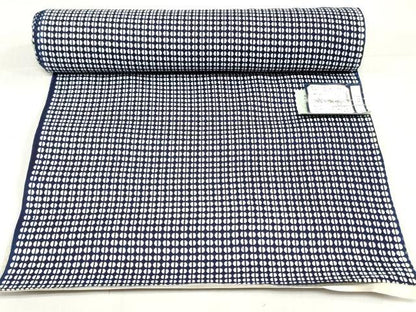 平和屋着物＊夏物　浴衣　反物　着尺　注染　幾何学文　花の東京　綿　逸品　未使用　DABH8498zy