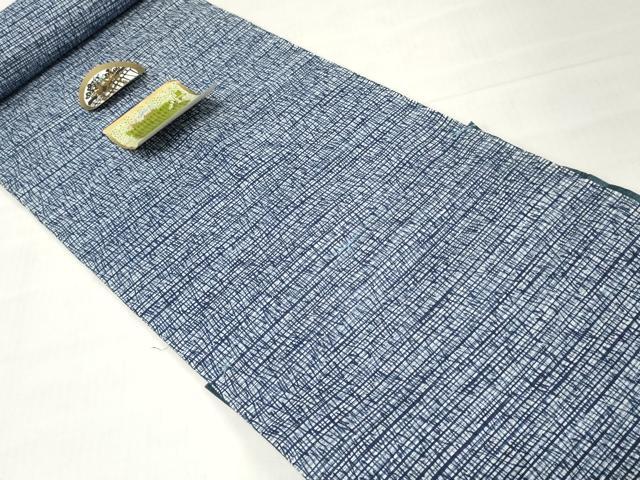 平和屋着物＊夏物　浴衣　反物　着尺　注染　保多織　霞文　綿　逸品　未使用　DABH8505zy