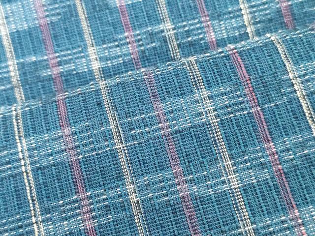平和屋着物＊夏物　阿波しじら織　浴衣　反物　着尺　霞間道　綿　逸品　未使用　DABH8519zy