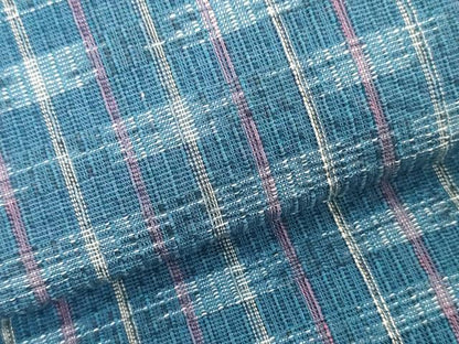 平和屋着物＊夏物　阿波しじら織　浴衣　反物　着尺　霞間道　綿　逸品　未使用　DABH8519zy