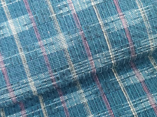 平和屋着物＊夏物　阿波しじら織　浴衣　反物　着尺　霞間道　綿　逸品　未使用　DABH8519zy