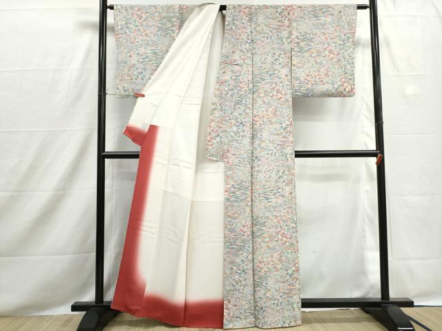 平和屋着物■上質な小紋　風景花文　松竹梅　正絹　逸品　DABH8521qa