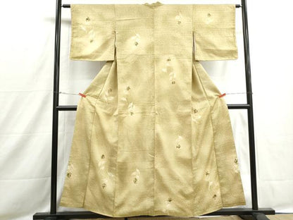平和屋着物■上質な小紋　草花文　暈し染め　正絹　逸品　DABH8523qa