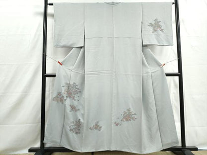 平和屋着物■中国三大刺繍　スワトウ刺繍　汕頭刺繍　総刺繍　訪問着　草花文　金糸　さが美扱い　正絹　逸品　DABH8529qa