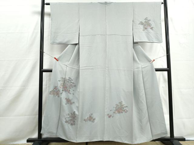 平和屋着物■中国三大刺繍　スワトウ刺繍　汕頭刺繍　総刺繍　訪問着　草花文　金糸　さが美扱い　正絹　逸品　DABH8529qa
