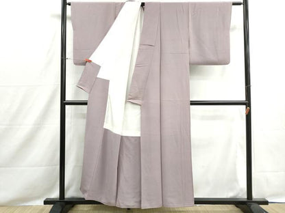 平和屋着物■上質な色無地　紅藤色　正絹　逸品　DABH8533qa