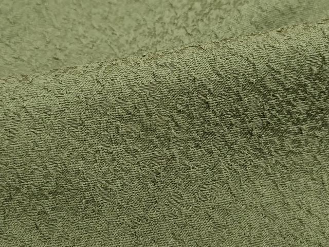 平和屋着物■上質な色無地　霞地紋　草色　正絹　逸品　DABH8541qa