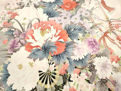 平和屋着物■豪華振袖　花車文　暈し染め　金彩　正絹　逸品　DABH8542qa