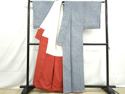 平和屋着物■大変加工の良い総絞り小紋　正絹　逸品　DABH8543qa