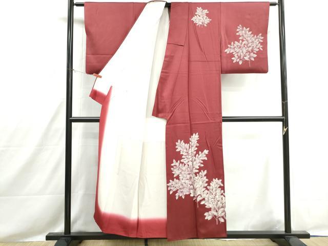 平和屋着物■訪問着　刺繍　枝葉南天文　正絹　逸品　DABH8545qa