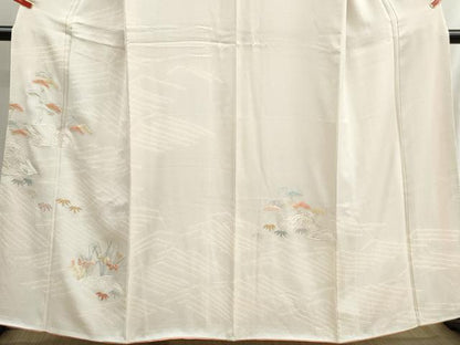 平和屋着物■中国三大刺繍　相良刺繍　総刺繍　訪問着　浜松文　正絹　逸品　DABH8549qa