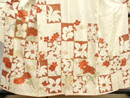 平和屋着物■豪華振袖　駒刺繍　色紙枝花梅文　牡丹　金彩　正絹　逸品　DABH8551qa