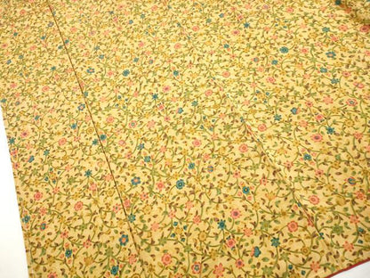 平和屋着物■上質な小紋　花唐草文　正絹　逸品　DABH8554qa
