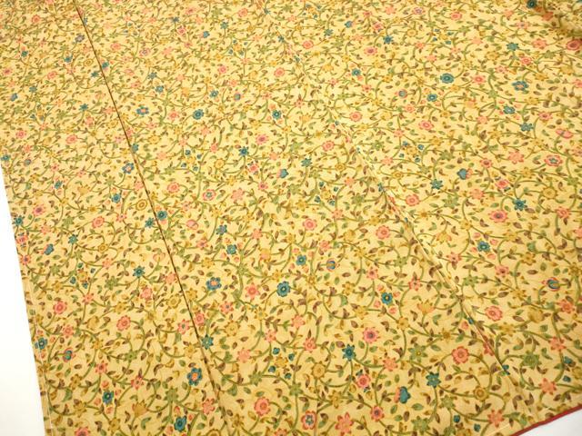 平和屋着物■上質な小紋　花唐草文　正絹　逸品　DABH8554qa
