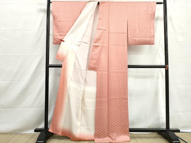 平和屋着物■上質な小紋　絞り　麻の葉文　高島屋扱い　正絹　逸品　DABH8555qa