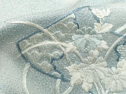 平和屋着物■訪問着　総刺繍　絵巻花文　暈し染め　正絹　逸品　DABH8556qa