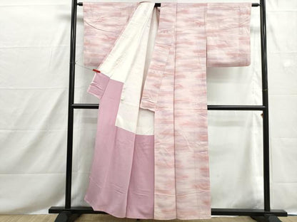 平和屋着物■上質な小紋　霞重ね雲文　暈し染め　正絹　逸品　DABH8561qa