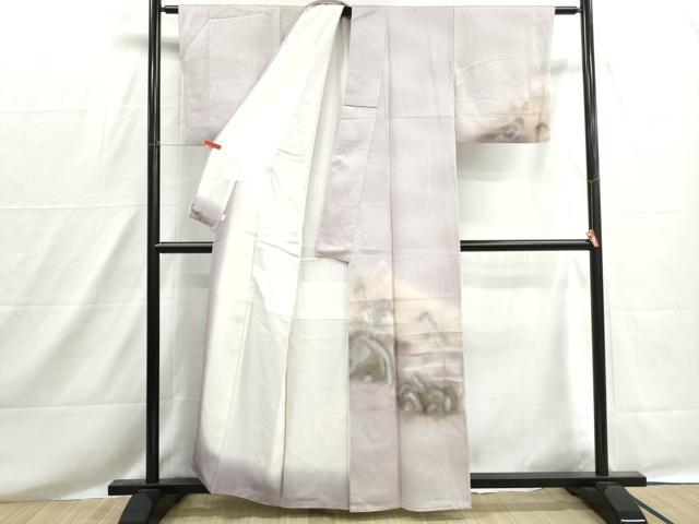 平和屋着物■訪問着　地紋起こし　霞風景文　暈し染め　金彩　正絹　逸品　DABH8562qa