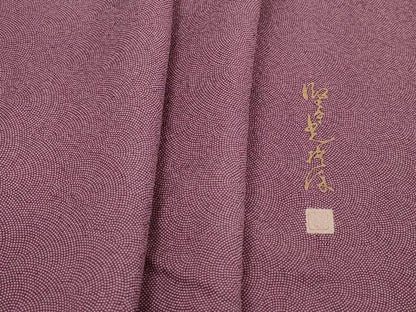 平和屋着物■伝統工芸師　服部光擴　江戸小紋　鮫小紋柄　正絹　逸品　DABH8573qa