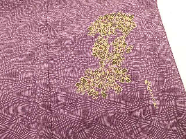 平和屋着物■伝統工芸師　服部光擴　江戸小紋　鮫小紋柄　正絹　逸品　DABH8573qa