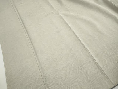 平和屋着物■上質な色無地　鹿の子地紋　白花色　正絹　逸品　DABH8574qa
