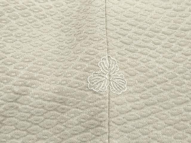 平和屋着物■上質な色無地　鹿の子地紋　白花色　正絹　逸品　DABH8574qa