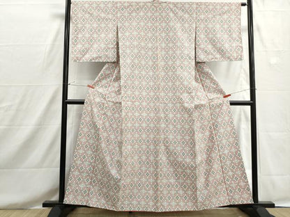 平和屋着物■本場大島紬　7マルキ　七宝花文　正絹　逸品　DABH8583qa