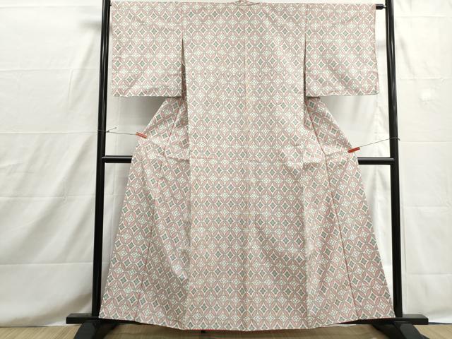 平和屋着物■本場大島紬　7マルキ　七宝花文　正絹　逸品　DABH8583qa