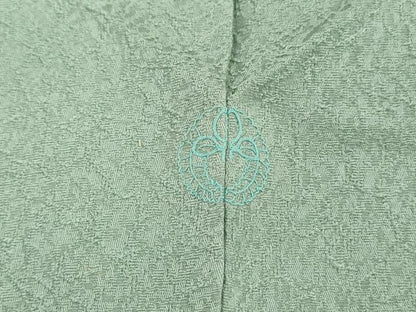 平和屋着物■上質な色無地　霞地紋　若葉色　正絹　逸品　DABH8586qa