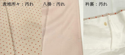 平和屋着物■上質な小紋　作家物　十字絣文　鬼しぼ縮緬　正絹　逸品　DABH8593qa