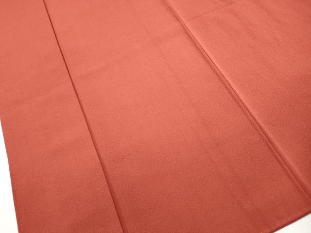 平和屋着物■上質な色無地　赤丹色　正絹　逸品　DABH8595qa