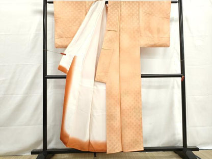 平和屋着物■上質な小紋　青海波地紋　暈し染め　正絹　逸品　DABH8602qa