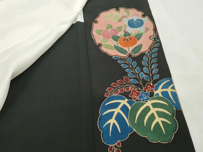 平和屋着物■豪華黒留袖　作家物　鏡裏雪輪花文　金彩　正絹　逸品　DABH8605qa