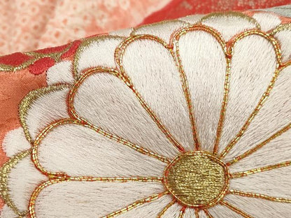 平和屋着物■豪華振袖　駒刺繍　絞り　地紙花文　金銀糸　正絹　逸品　DABH8613qa