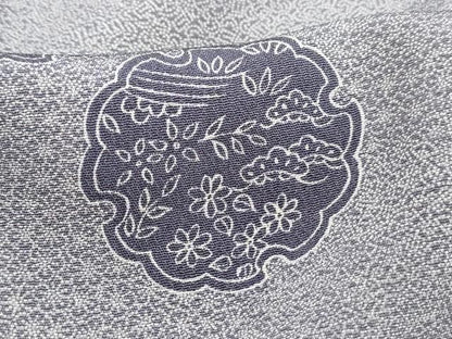 平和屋着物■上質な小紋　雪輪花松文　正絹　逸品　DABH8614qa