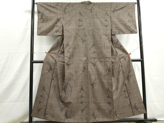 平和屋着物□本場大島紬 7マルキ 幾何学文 正絹 逸品 DABH8615qa