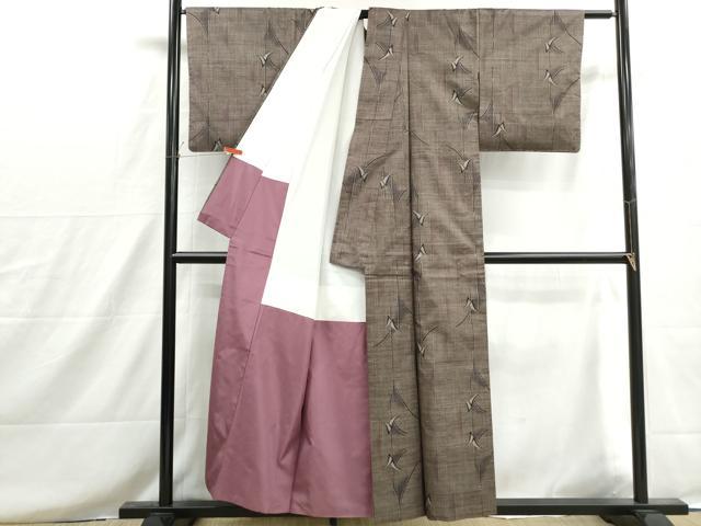 平和屋着物■本場大島紬　7マルキ　幾何学文　正絹　逸品　DABH8615qa