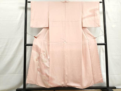 平和屋着物■訪問着　刺繍　絵巻花文　暈し染め　金糸　正絹　逸品　DABH8616qa