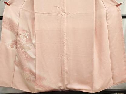 平和屋着物■訪問着　刺繍　絵巻花文　暈し染め　金糸　正絹　逸品　DABH8616qa