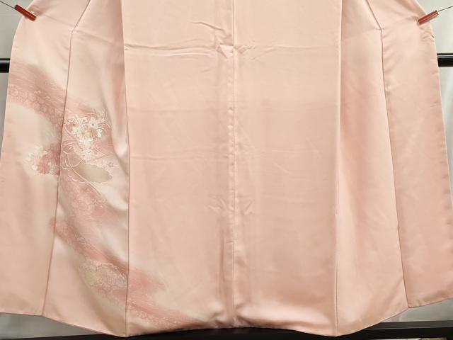 平和屋着物■訪問着　刺繍　絵巻花文　暈し染め　金糸　正絹　逸品　DABH8616qa
